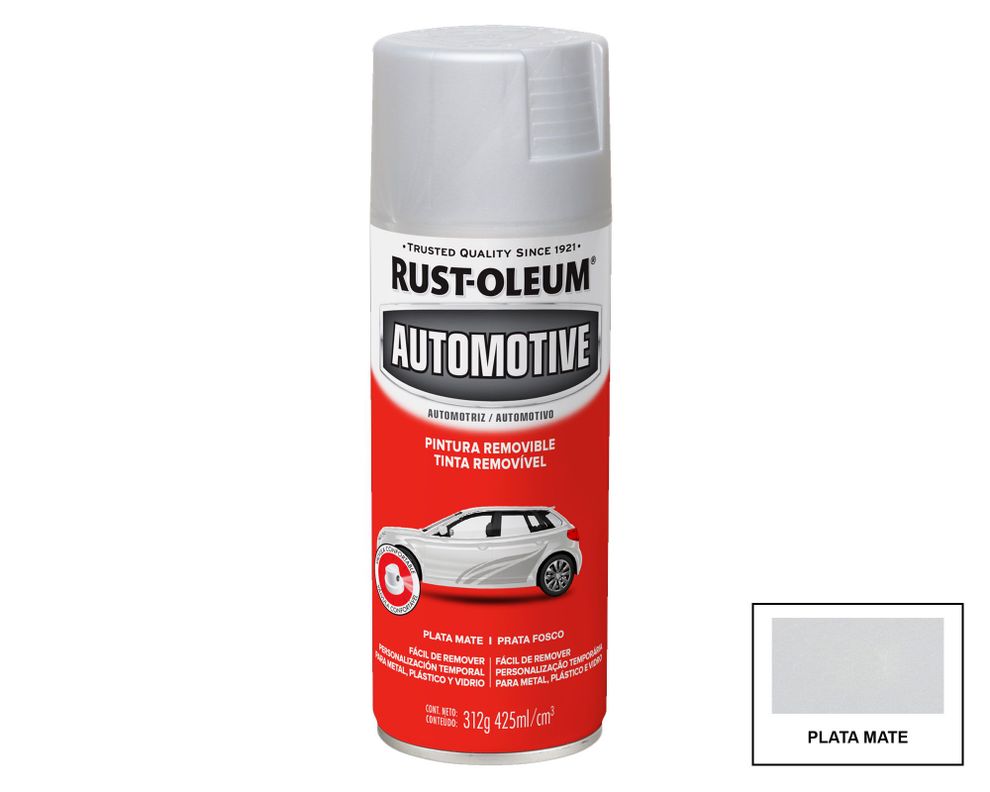 Pintura removible spray 426 ml Peel coat plata mate Rust-Oleum-0