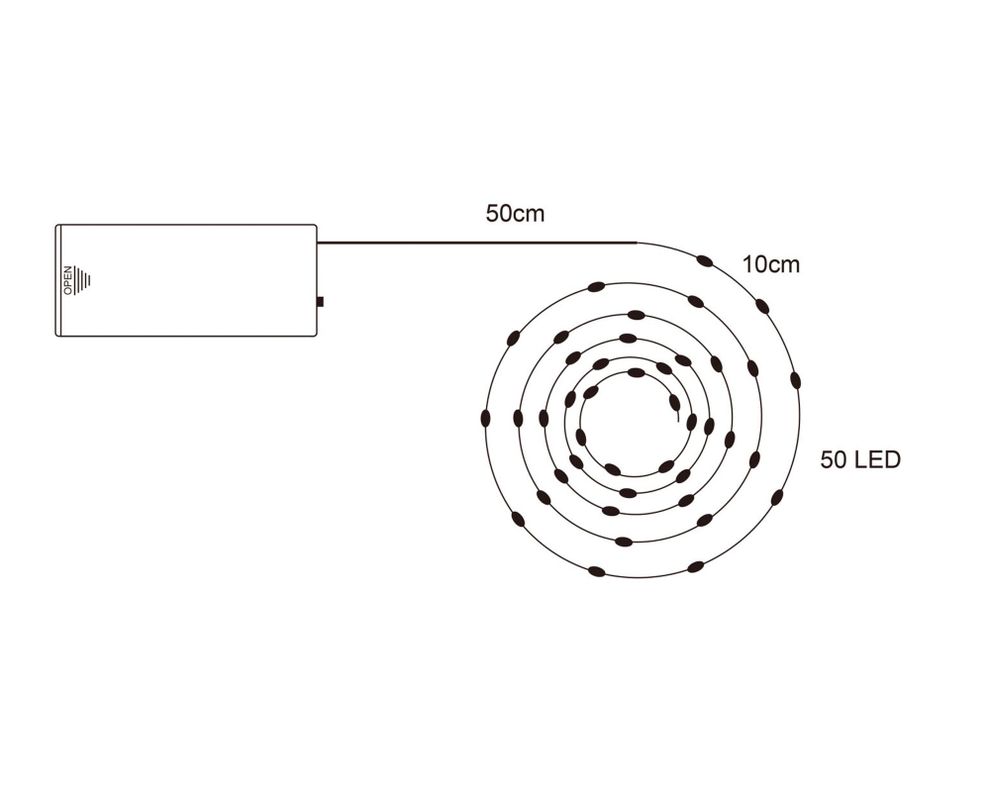 Guirnalda LED Hadas 540 cm luz cálida-3