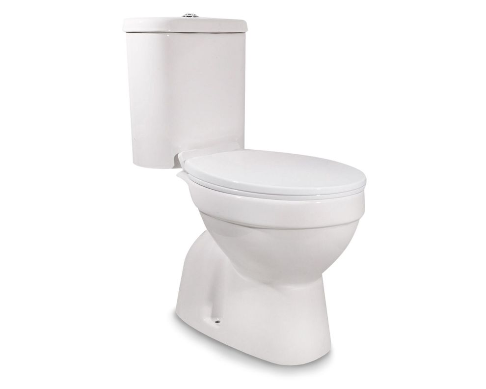 Two piece 20 cm asiento cierre suave Bali blanco-0
