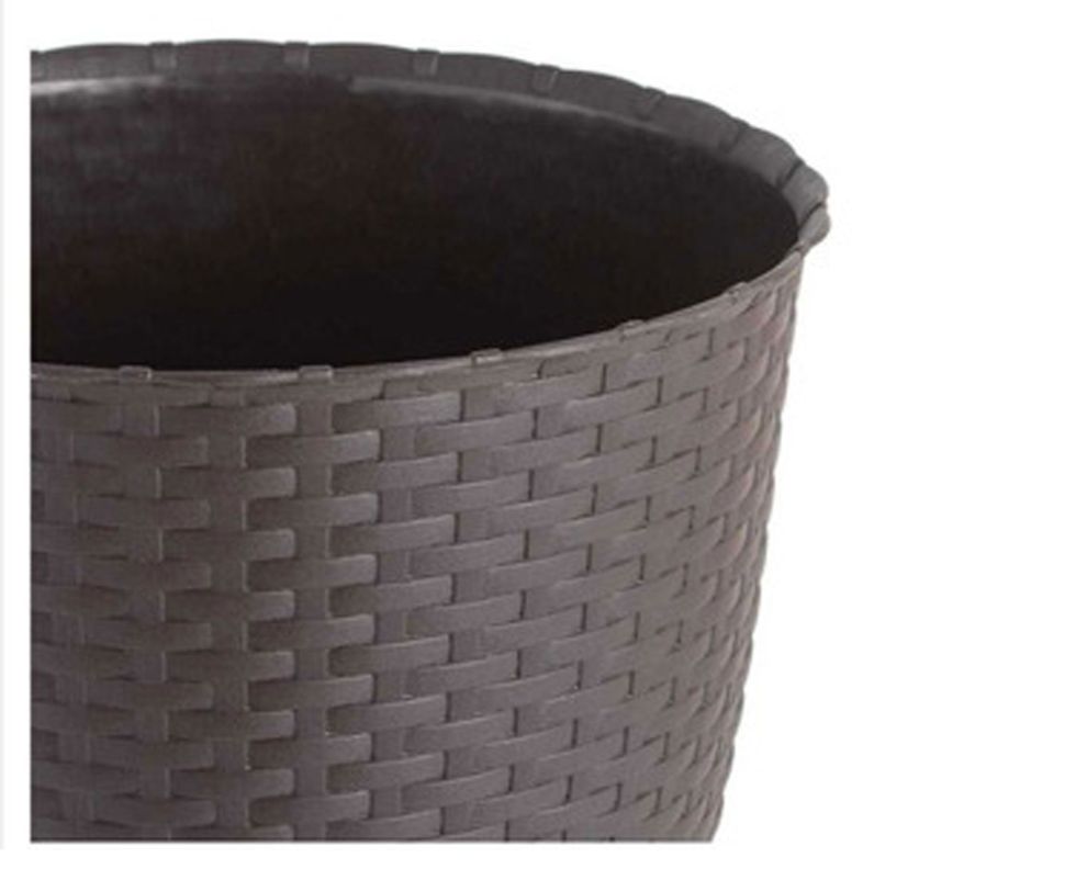 Macetero 18 cm ratán marrón Reyplast-1