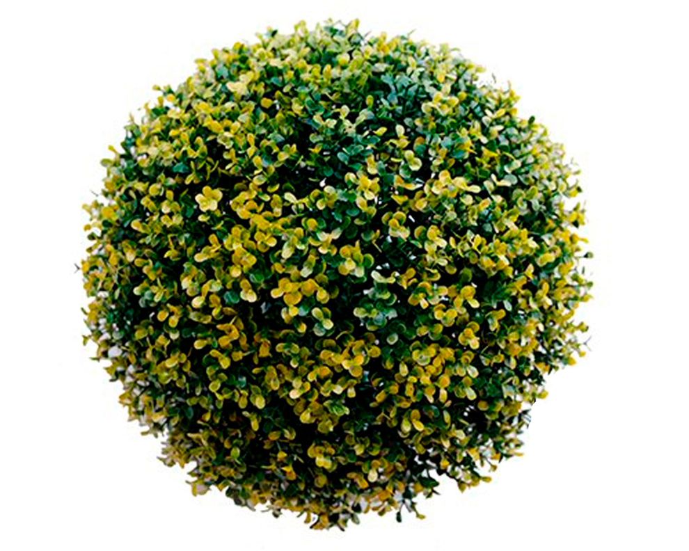 Bola artificial Buxus verde/amarillo-0