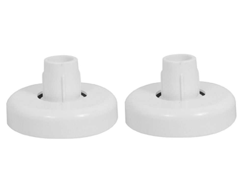 Soporte barra redondo blanco x2 unidades Dvp-3