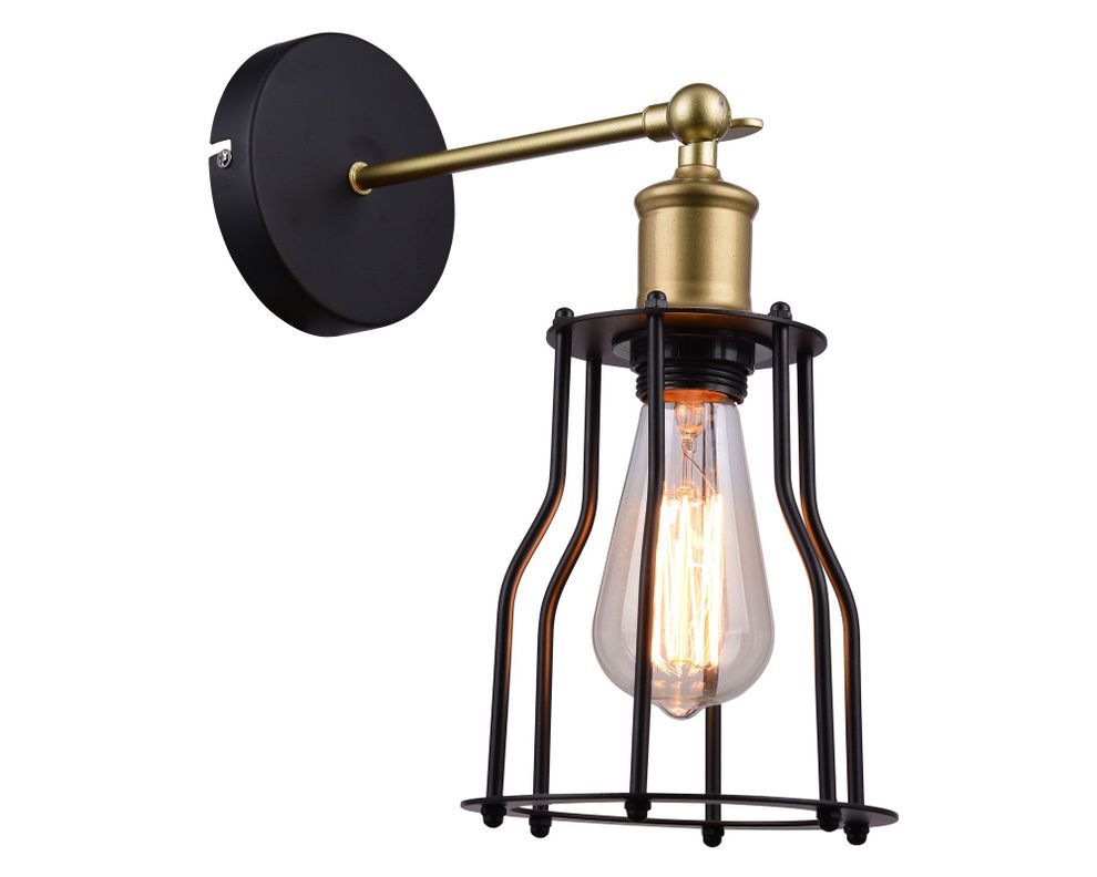 Aplique 1L E27 Aragona negro Abitare-1