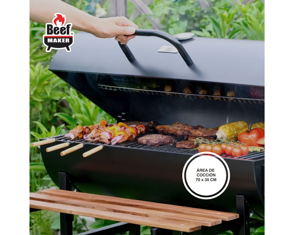 Parrilla a carbón Montana negro-3
