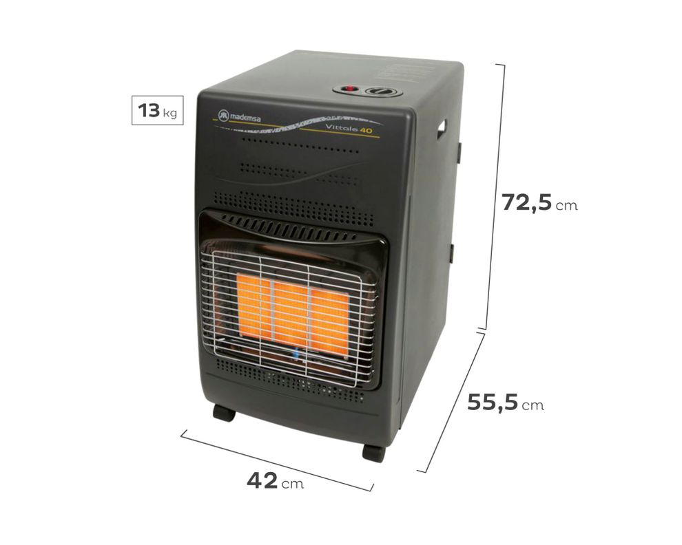 Estufa a gas 4000W Vittale 40 negro-3