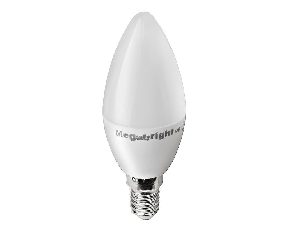 Ampolleta bright candle LED 5W E14 luz fría C37 Megabright-1