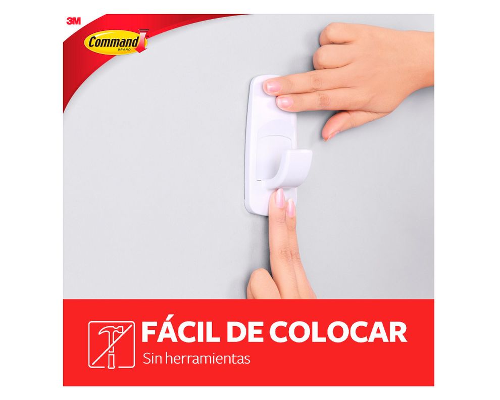 Gancho adhesivo Jumbo blanco Command.-2