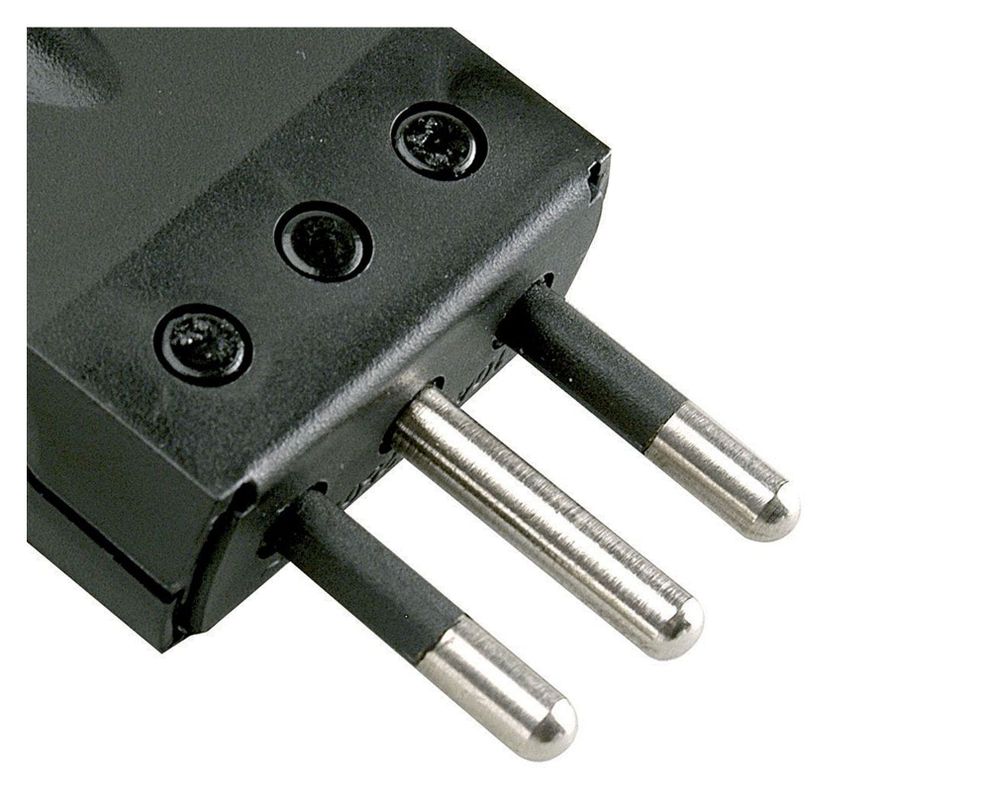 Enchufe macho convertible 10 amp negro Rema-1
