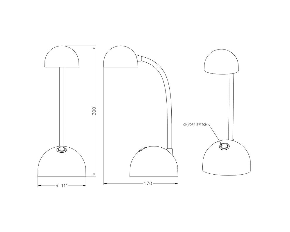 Lámpara escritorio LED luz día Gorin calipso-3