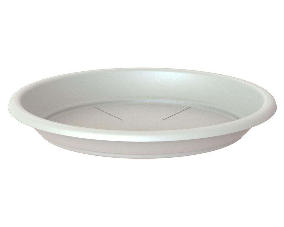 Plato maceta 18 cm Capri blanco Outzen-0