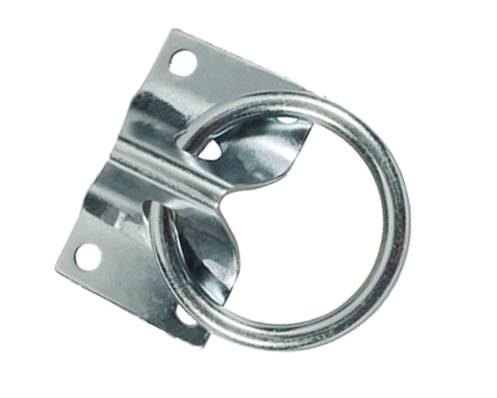 Argolla amarra cable con platina ac zc. 2 x 1/4''. Imporper-0