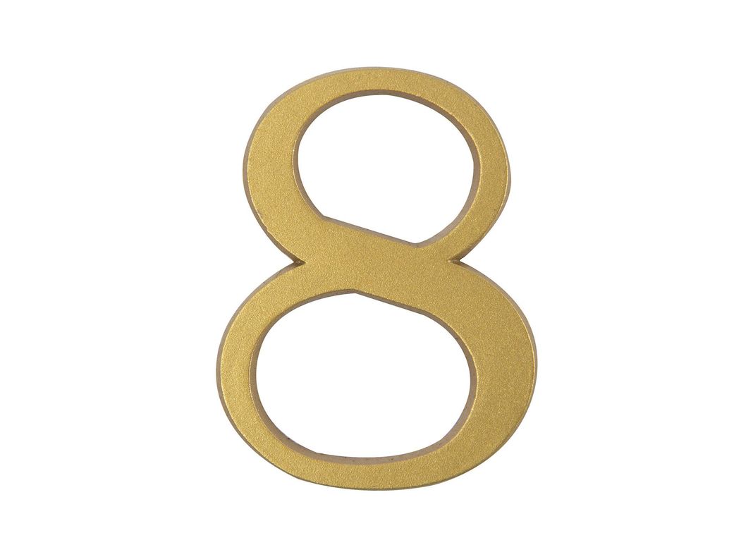 Número 8 7 cm bronce Poli-0