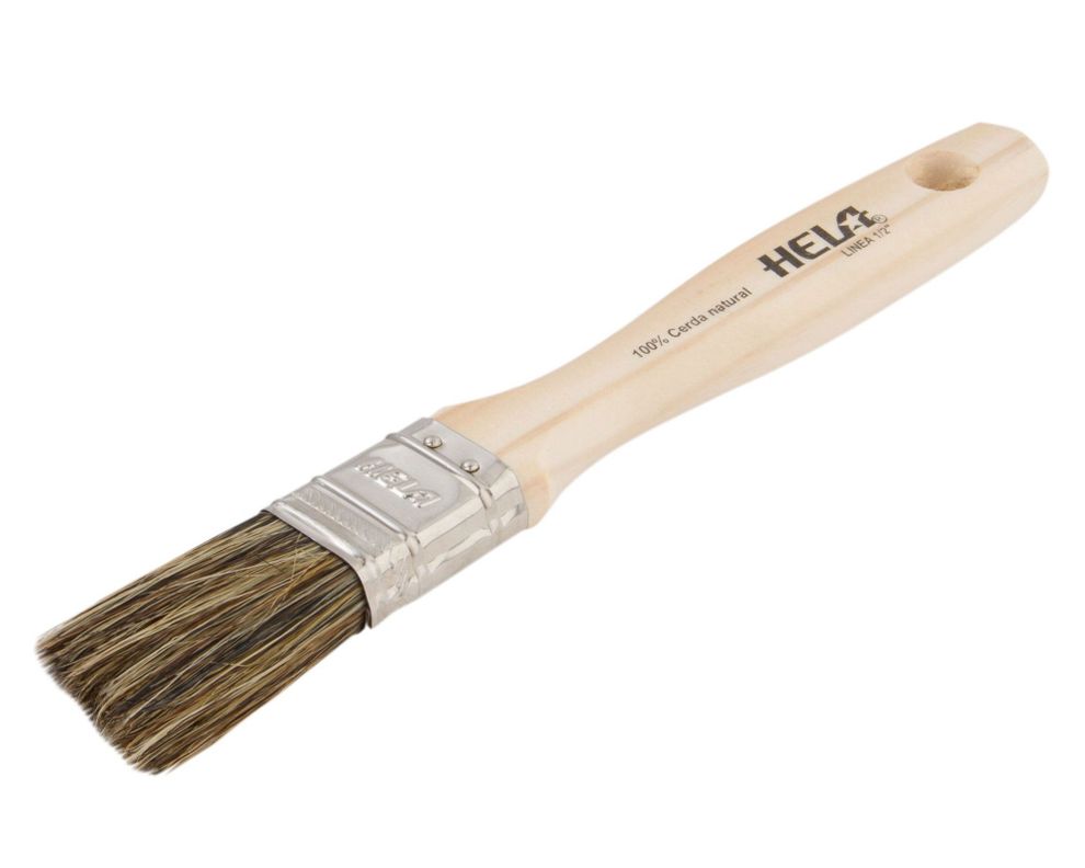Brocha 1'' plana gris hela-0