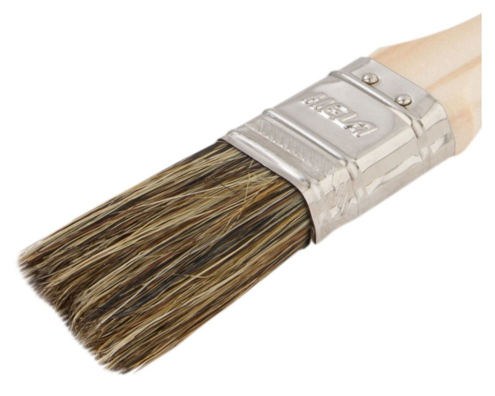 Brocha 1'' plana gris hela-1
