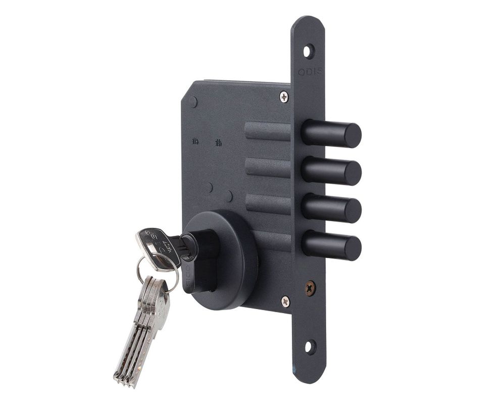 Cerrojo embutir 600 llave-llave negro Odis-0