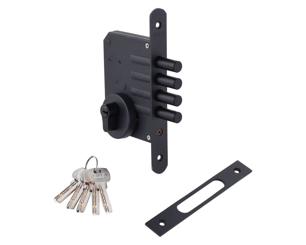 Cerrojo embutir 600 llave-llave negro Odis-4