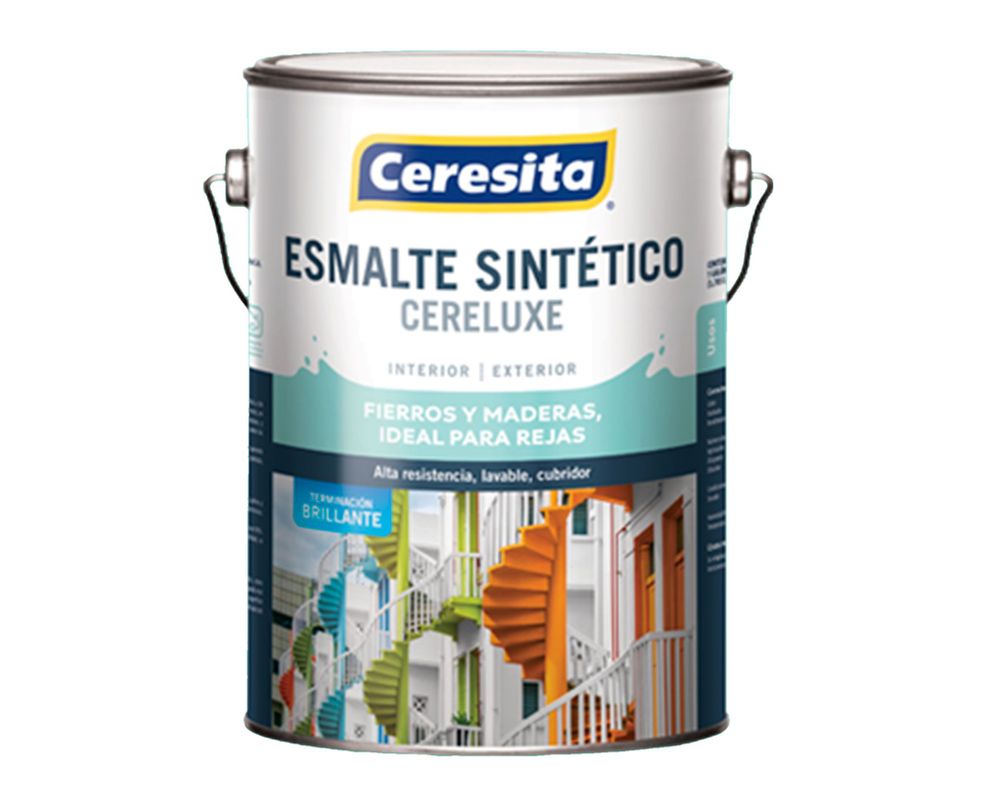 Esmalte sintético 1/4 galón cereluxe negro brillante ceresita-0