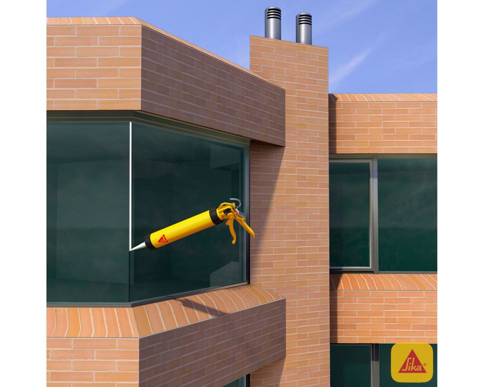 Sellador de silicona acética 280 ml Sikasil AC transparente Sika-2
