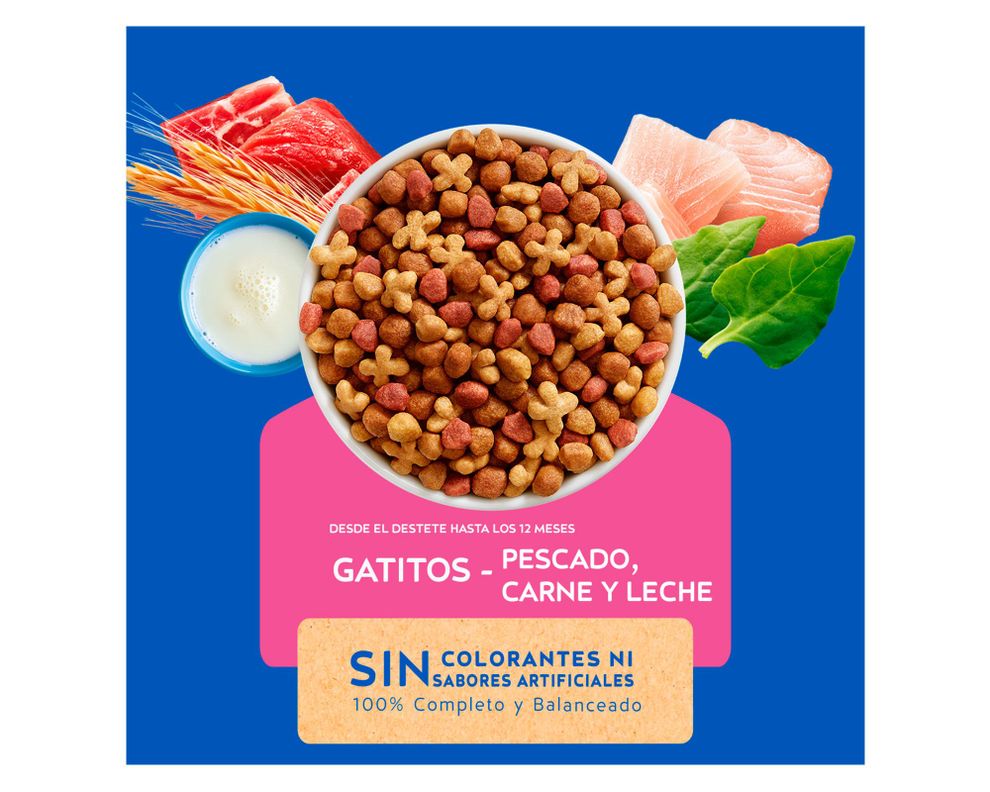 Alimento gatito 8 kg leche carne y pescado Cat Chow-2