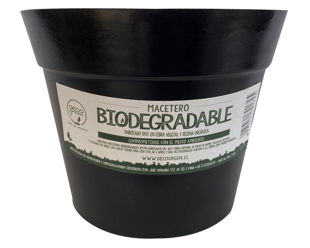 Macetero Bio Bamboo Clásica negro-0