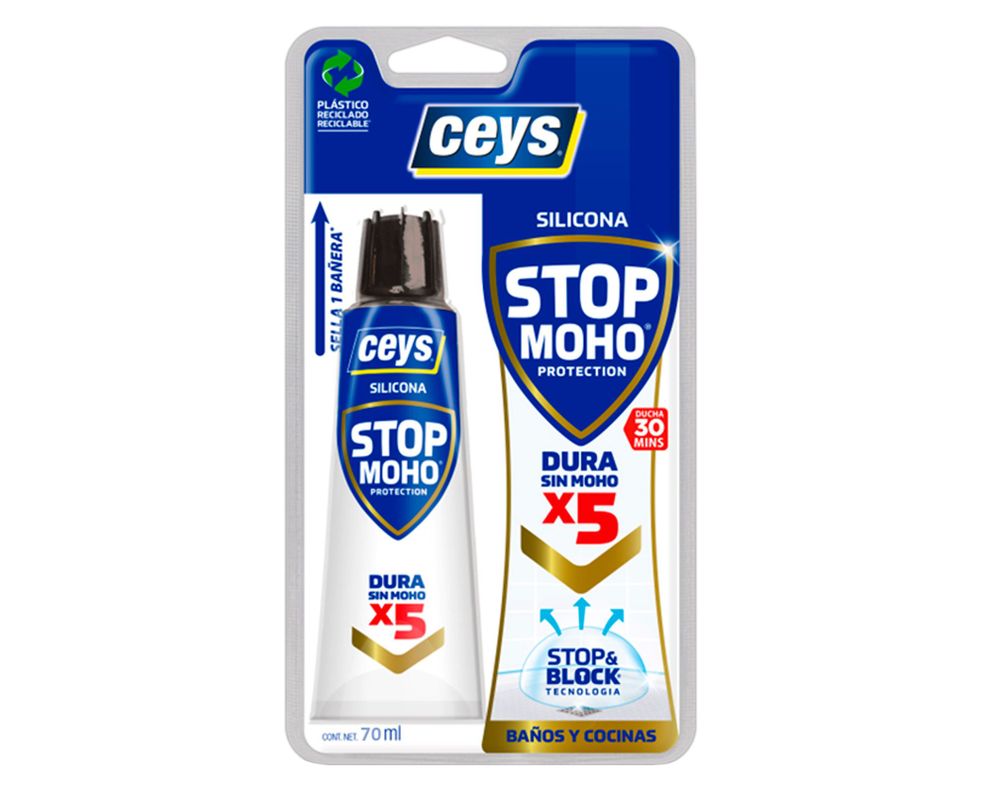 Silicona 70 ml Stop Moho blanco Ceys-0