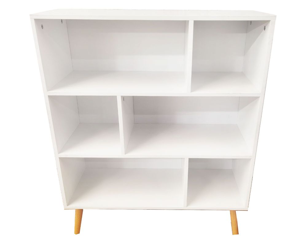 Librero 6 espacios Rummy S blanco M+Design.-0