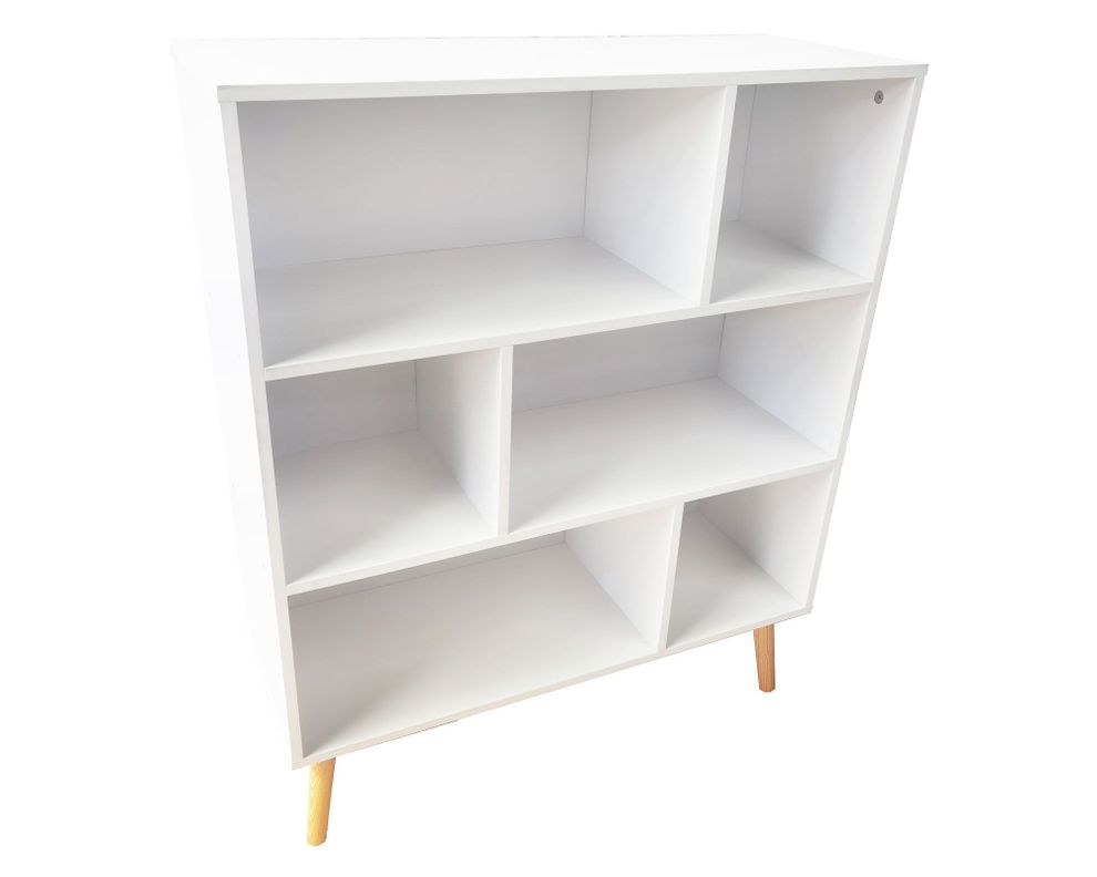 Librero 6 espacios Rummy S blanco M+Design.-1