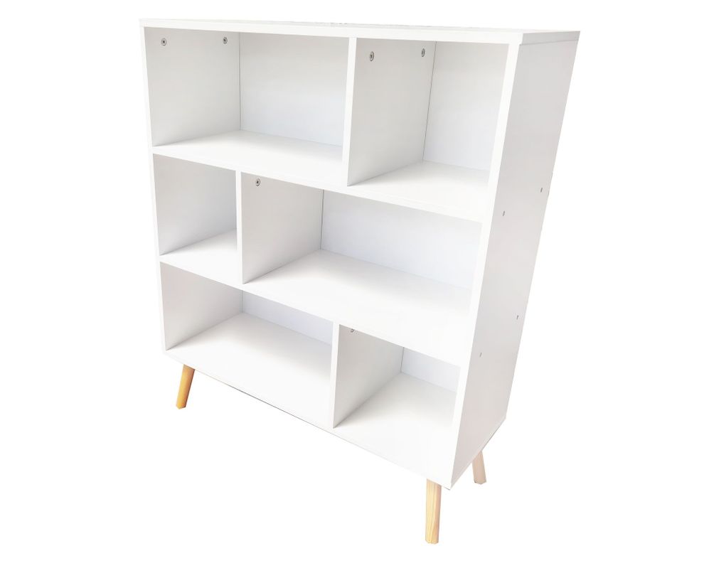 Librero 6 espacios Rummy S blanco M+Design.-2