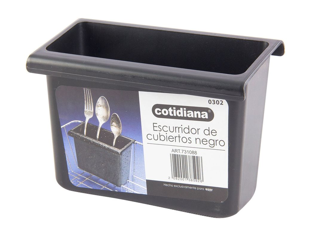 Escurridor cubiertos negro Cotidiana-0