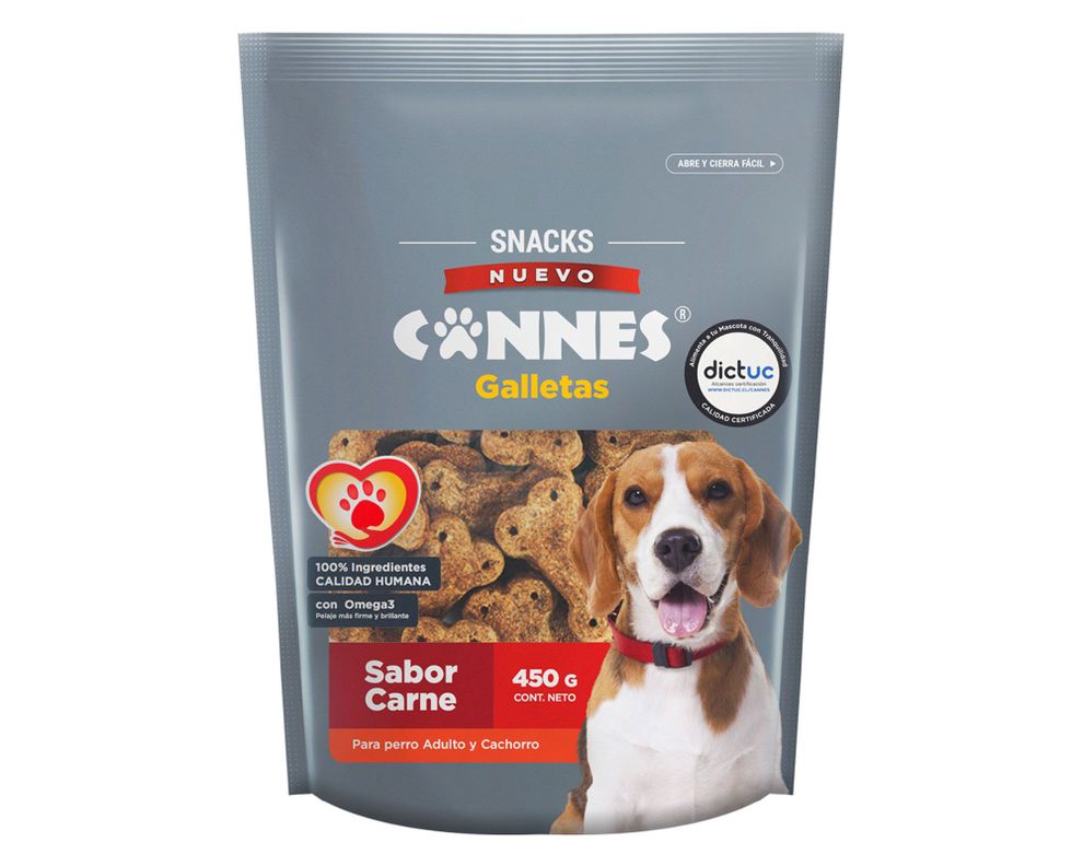 Galleta perro 450 gr carne Cannes-0