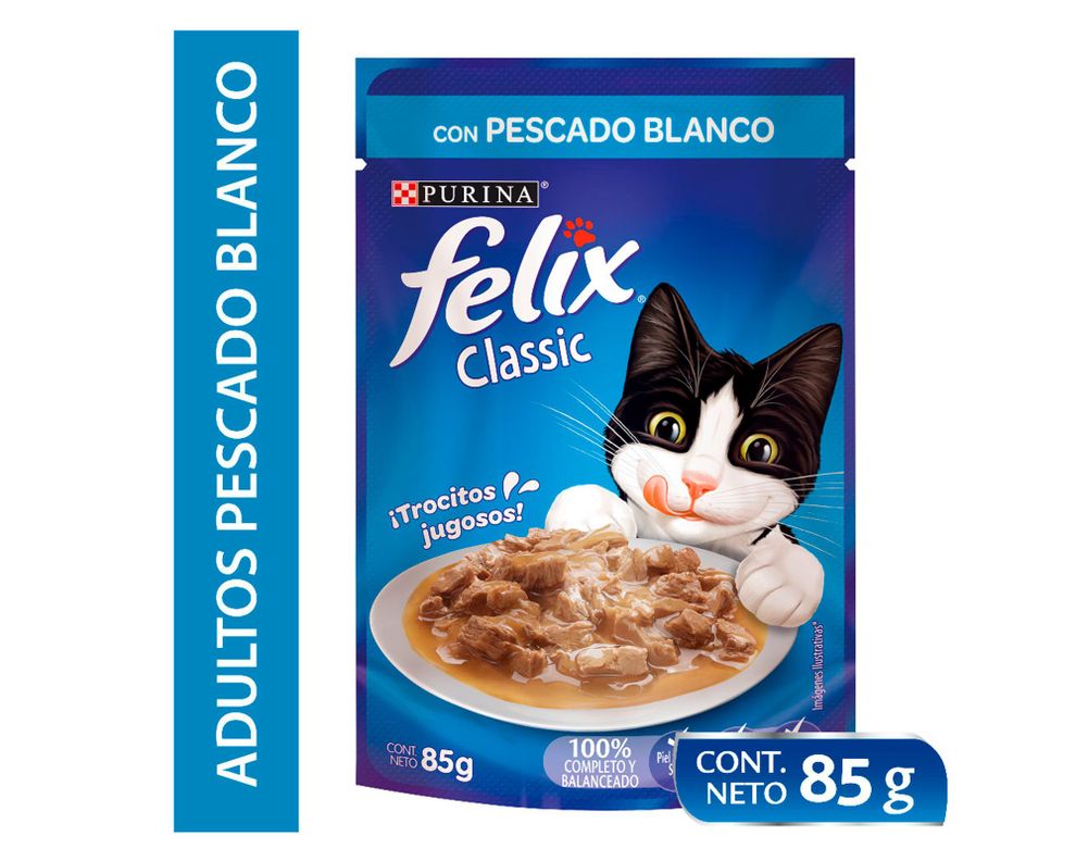 Alimento húmedo adulto pescado blanco 85 g-0