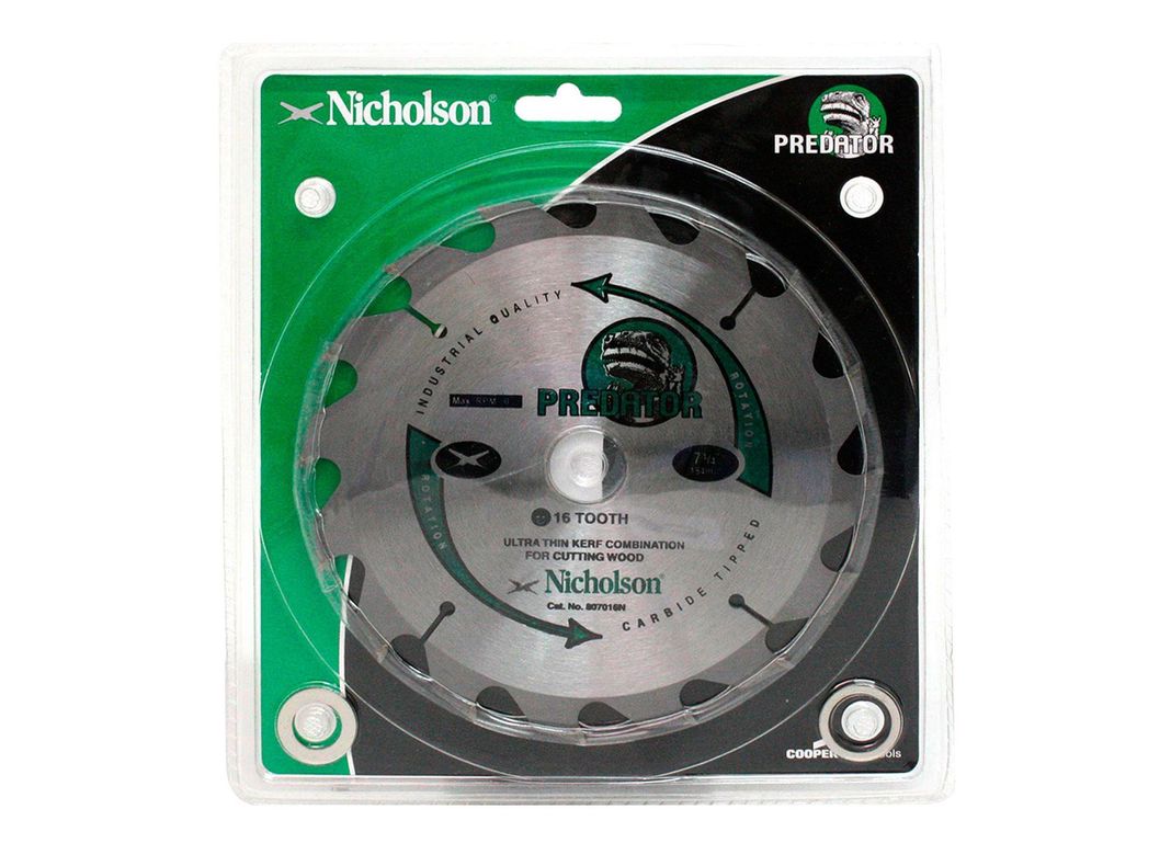 Disco sierra circular 7 1/4 16 dientes Nicholson-2