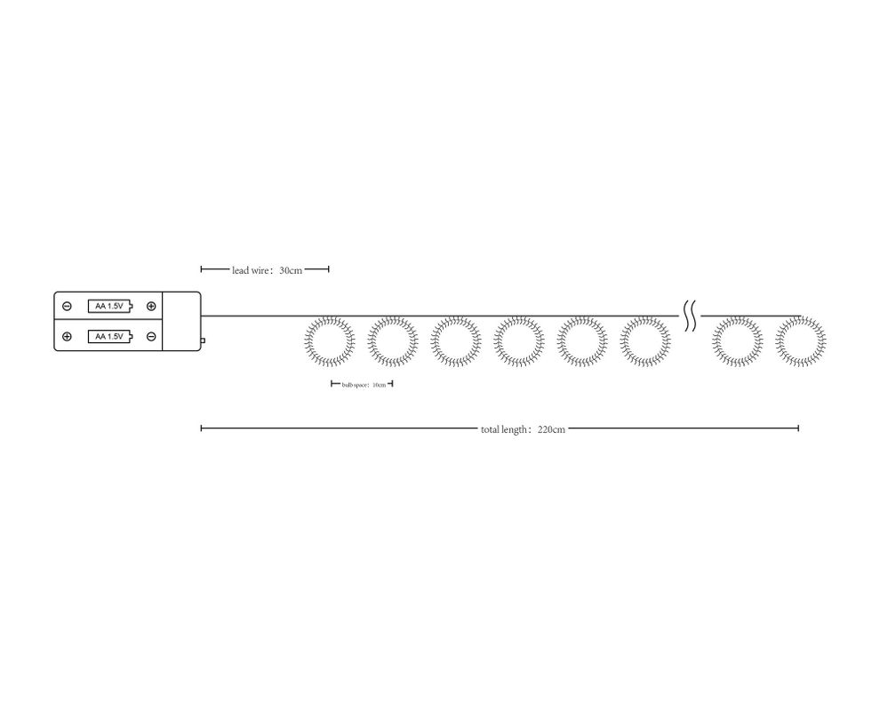 Guirnalda LED 20L Pom pom Abitare-4