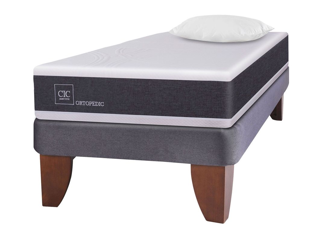 Cama europea 1.5 plazas Ortopedic + almohada Cic-1