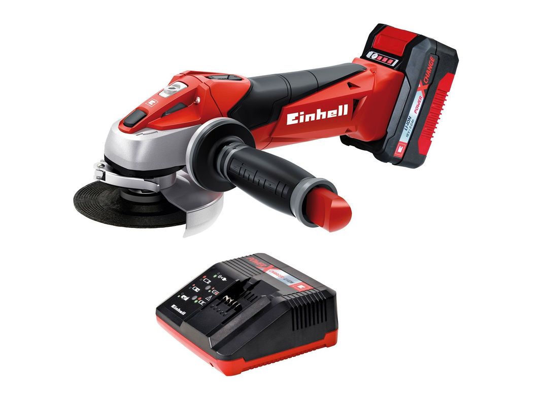 Esmeril angular inalámbrico 115 mm 18V TE-AG 18/115 + batería 3Ah Einhell-1