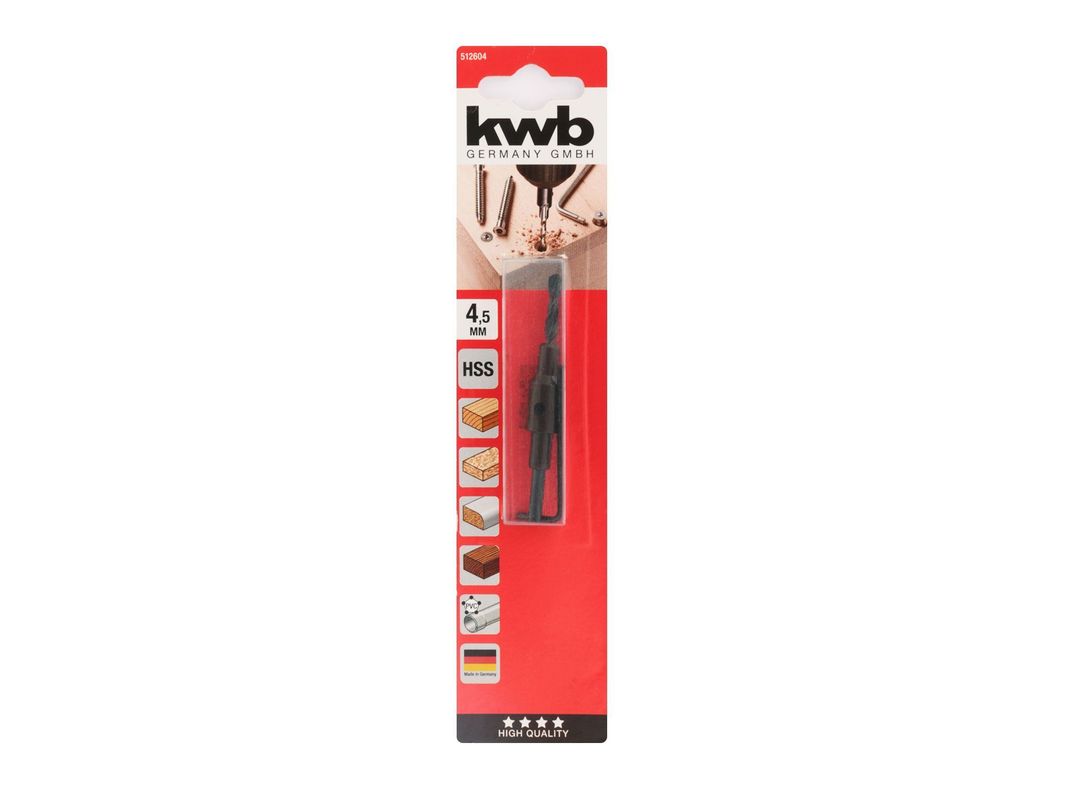 Broca avellanador soberbio 4,5 mm KWB-0