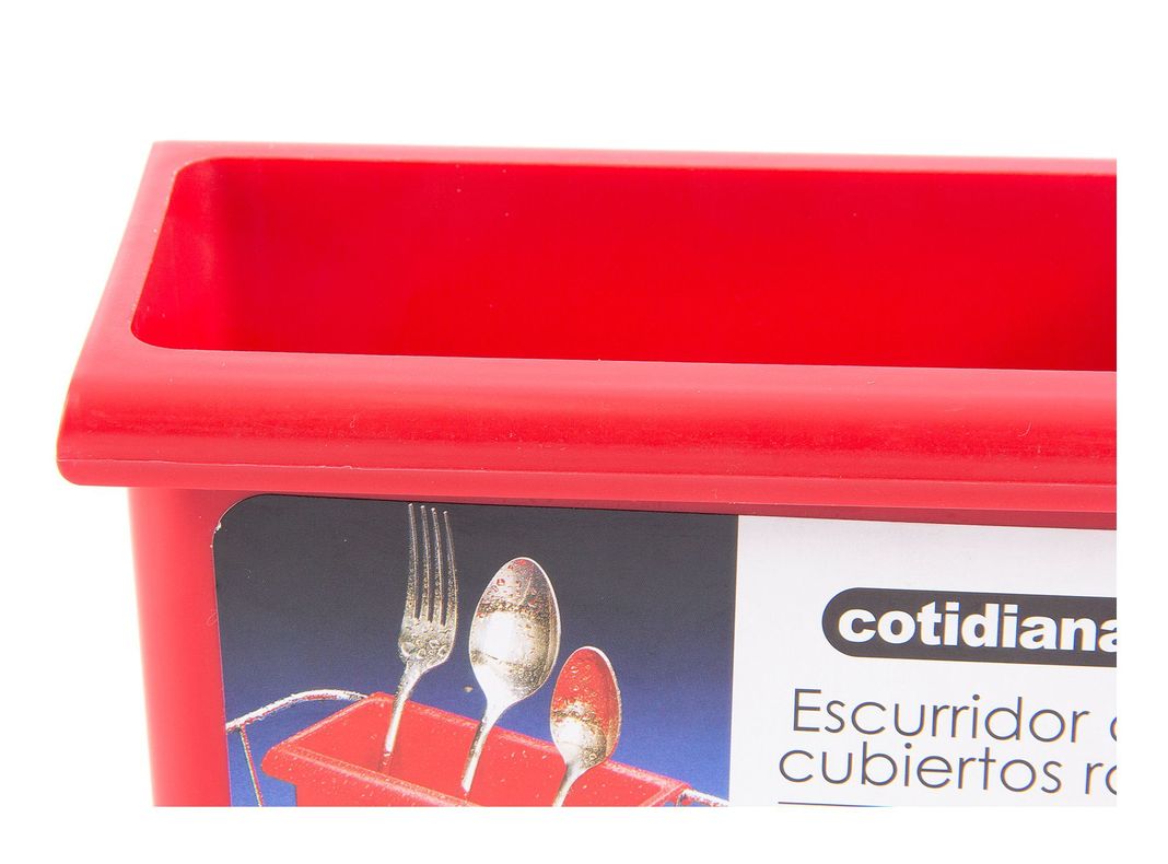 Escurridor cubiertos rojo Cotidiana-1