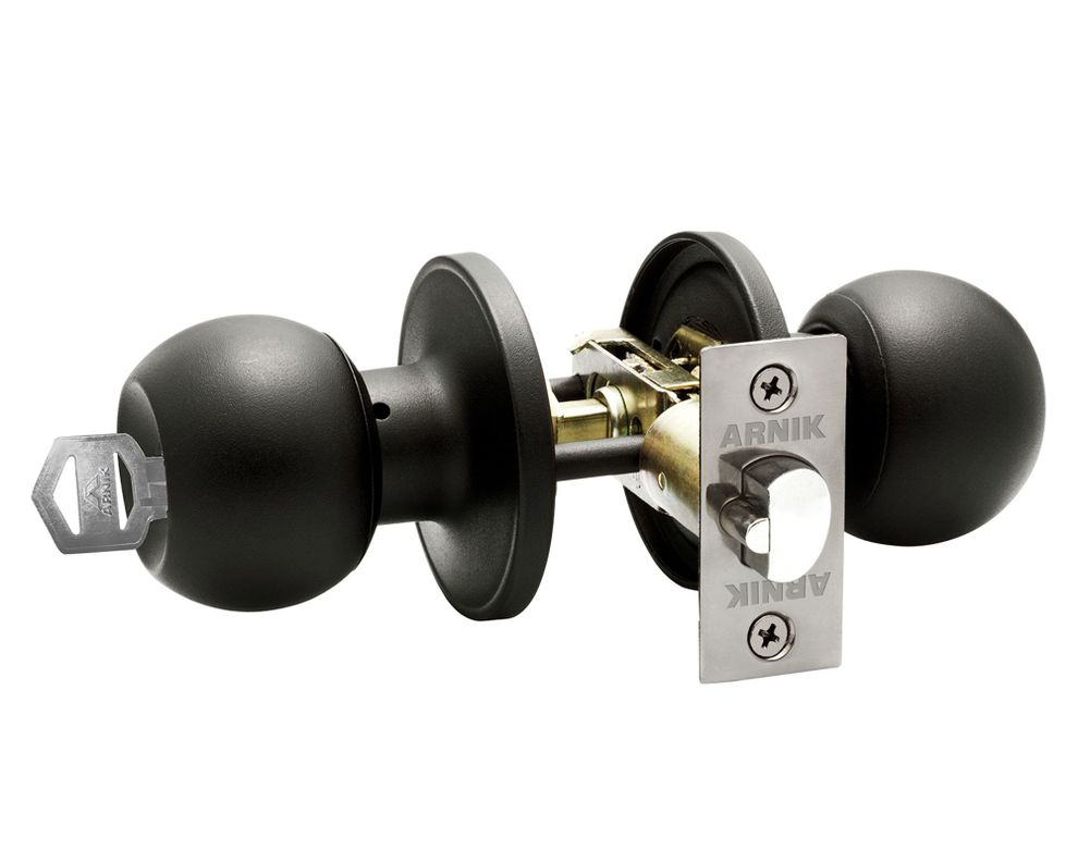Cerradura pomo oficina/dormitorio bola negro Arnik-0