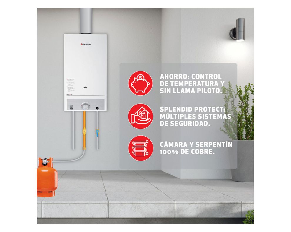 Calefont ionizado tiro natural Beyond 10L 2EV GN 10 litros gas natural-2