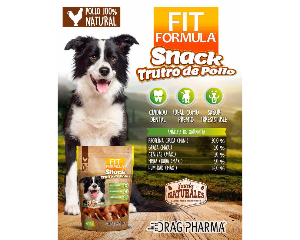Snack perro todos los tamaños trutro pollo deshidratado 400g-2