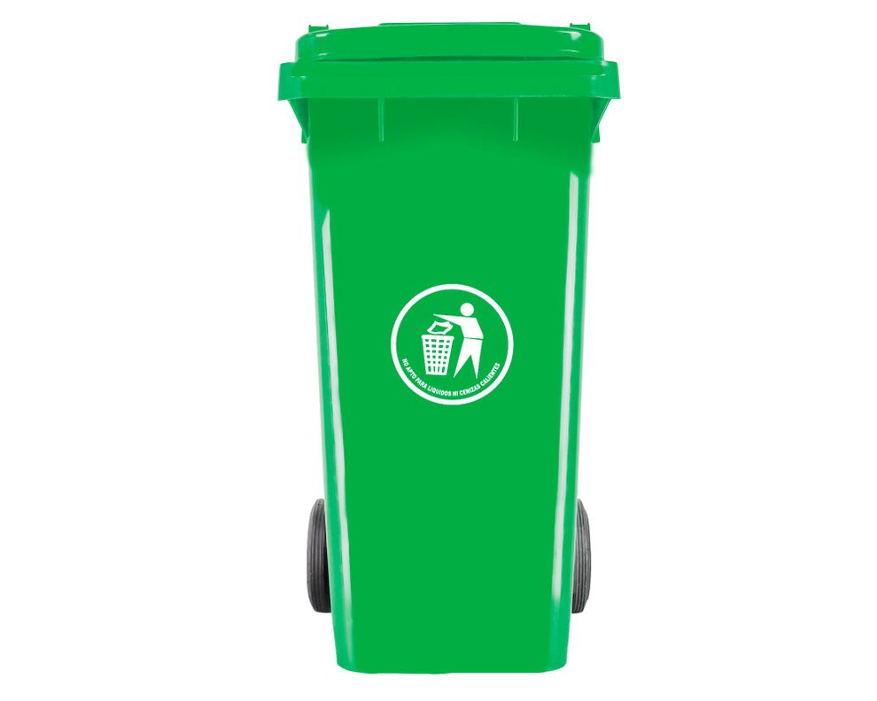 Basurero cuadrado verde 120 lt-0