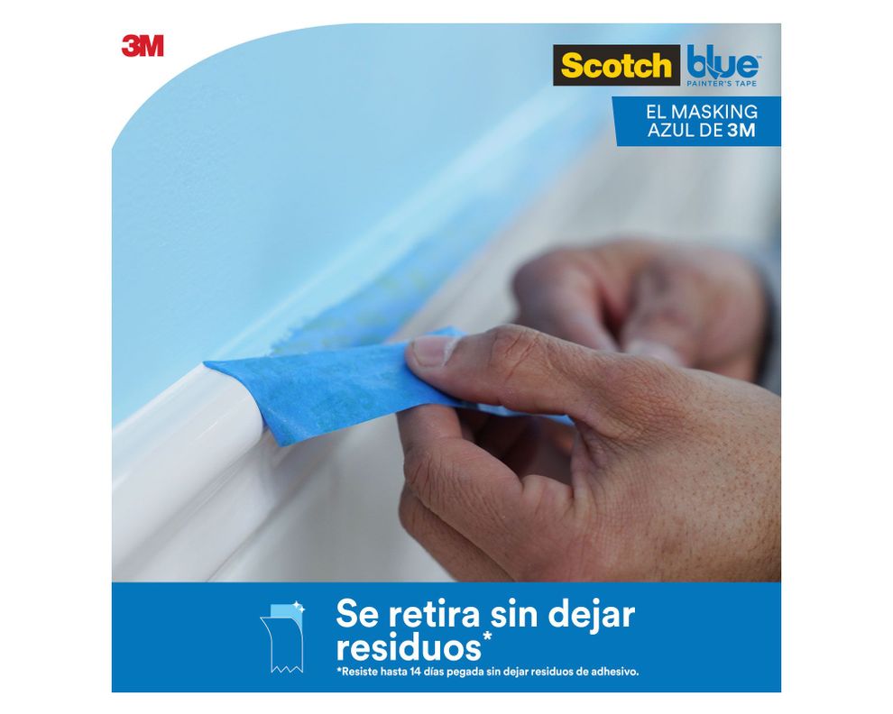 Cinta de tela Masking Blue 24 mm x 54.8 m azul-4