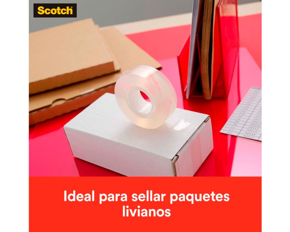 Cinta cristal 19 mm 20 m + dispensador scotch-2