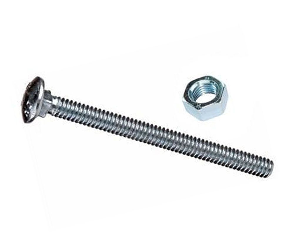Perno coche 1/4'' x 2 1/2'' zincado con tuerca blister 4 unidades Imporper-0