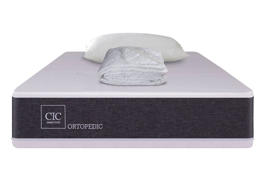 Colchón 1.5 plazas x 190 cm Ortopedic + almohada + cubrecolchón Cic-0