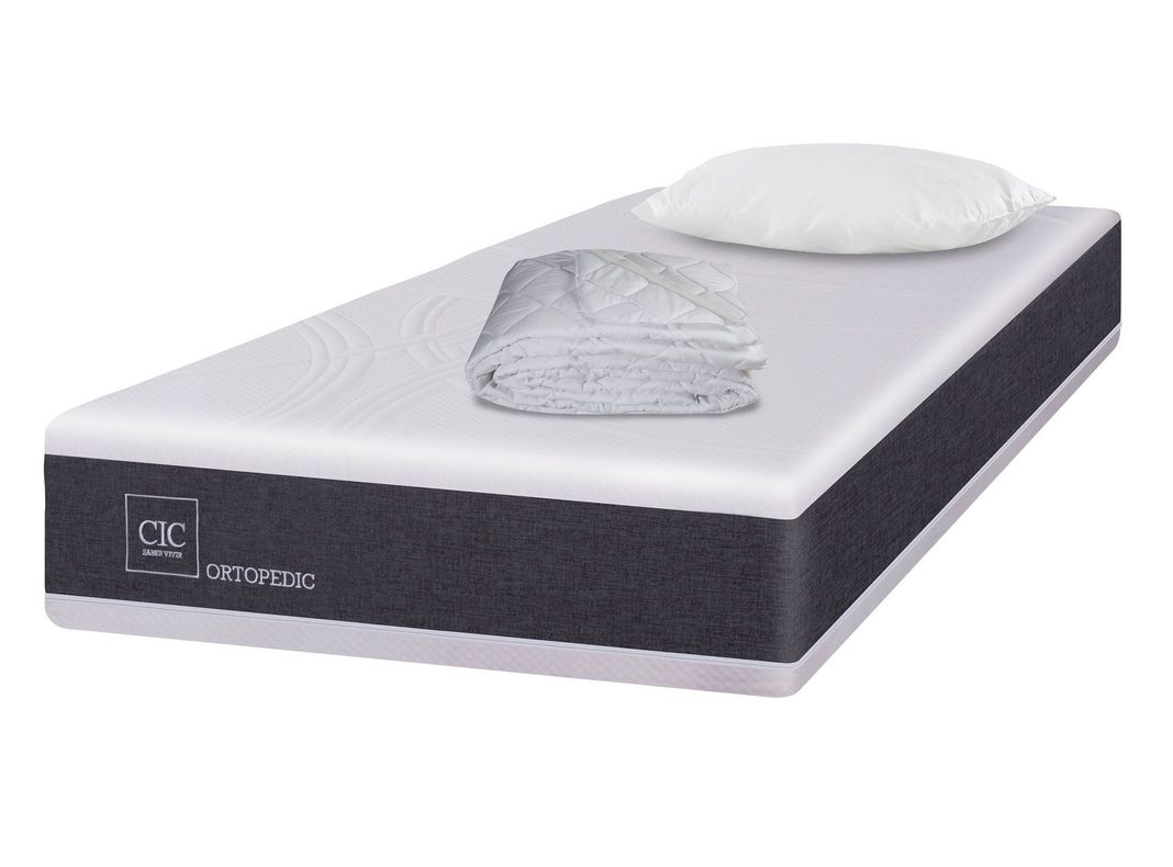 Colchón 1.5 plazas x 190 cm Ortopedic + almohada + cubrecolchón Cic-1