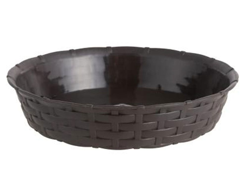 Plato macetero 25 cm ratán marrón Reyplast-0