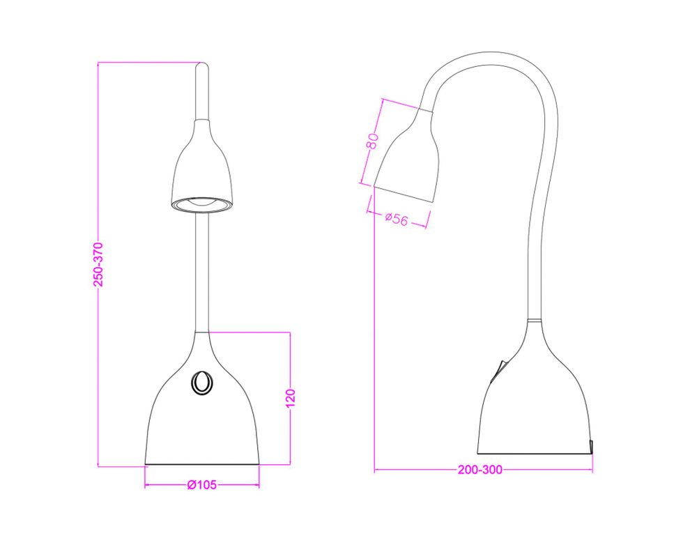 Lámpara de escritorio LED luz día Albert gris-3