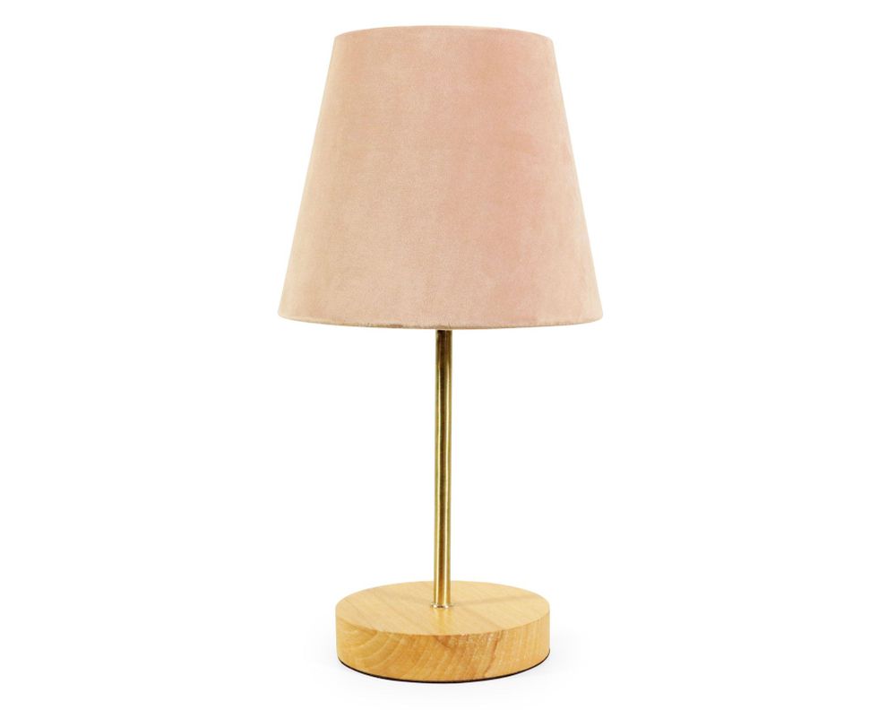 Lámpara sobremesa 1L E27 Velvetyold rosado Abitare.-0