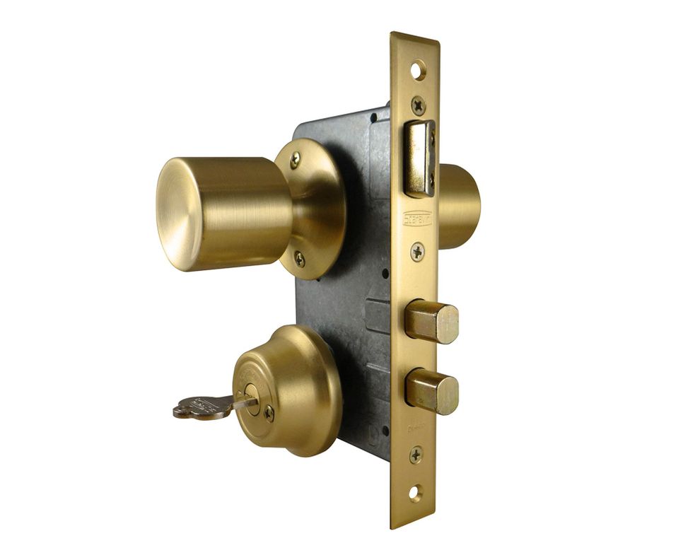 Cerradura embutida acceso 4180 bronce Scanavini-0